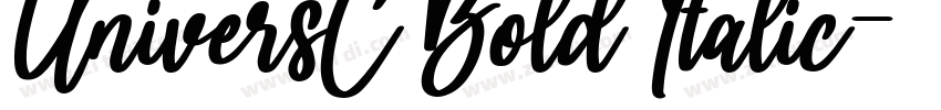 UniversC Bold Italic字体转换